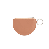 Cosmetic Bag Grained Leather | Dark Red & Gold