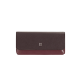 Cosmetic Bag Grained Leather | Dark Red & Gold