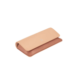 Cosmetic Bag Grained Leather | Dark Red & Gold