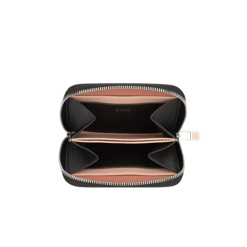 Cosmetic Bag Grained Leather | Dark Red & Gold