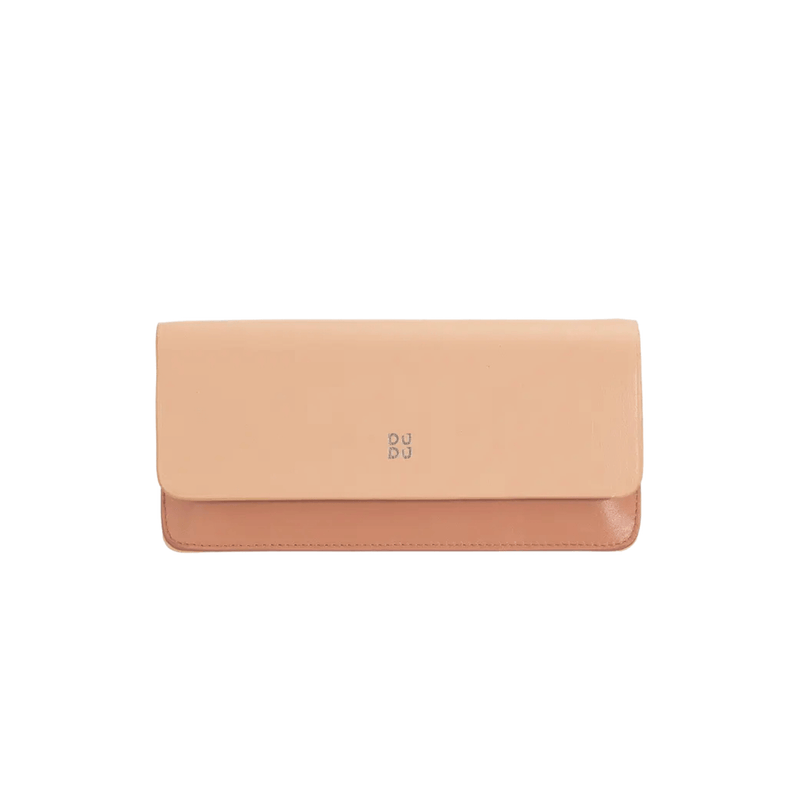 Cosmetic Bag Grained Leather | Dark Red & Gold
