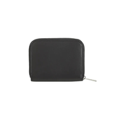 Cosmetic Bag Grained Leather | Dark Red & Gold