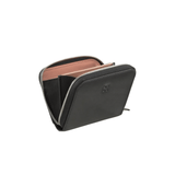 Cosmetic Bag Grained Leather | Dark Red & Gold