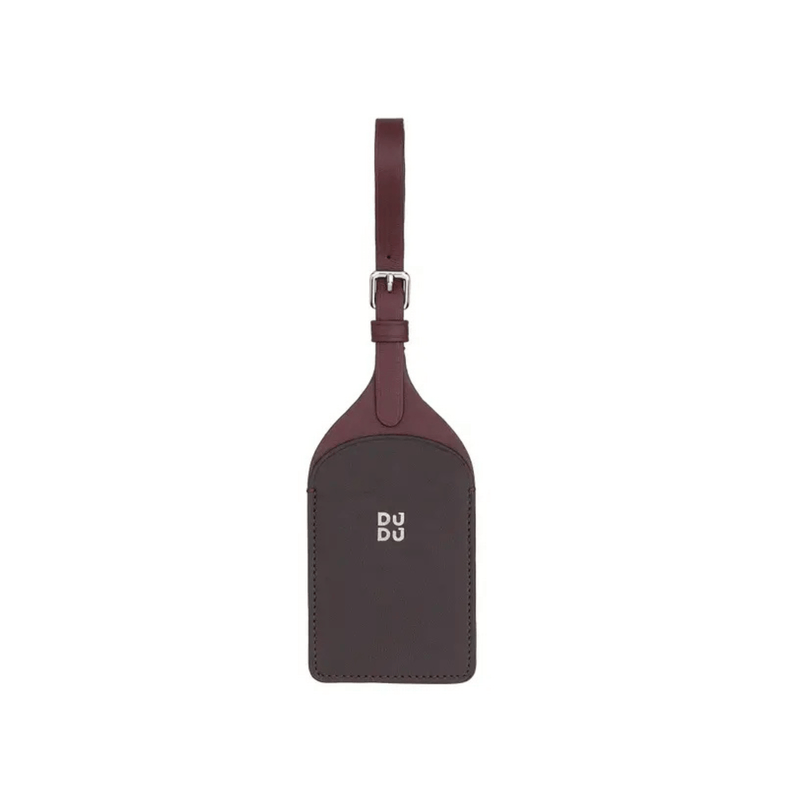Cosmetic Bag Grained Leather | Dark Red & Gold