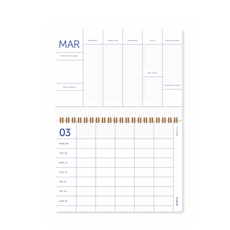 Familien Kalender 2026 | Flow Blue