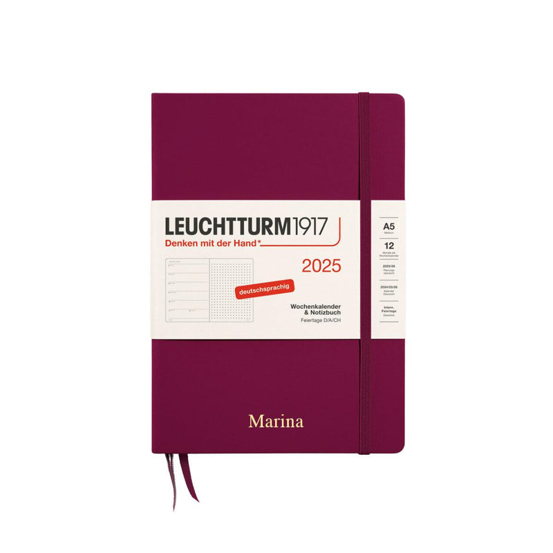 Wochenkalender 2025 & Notizbuch A5 | Port Red