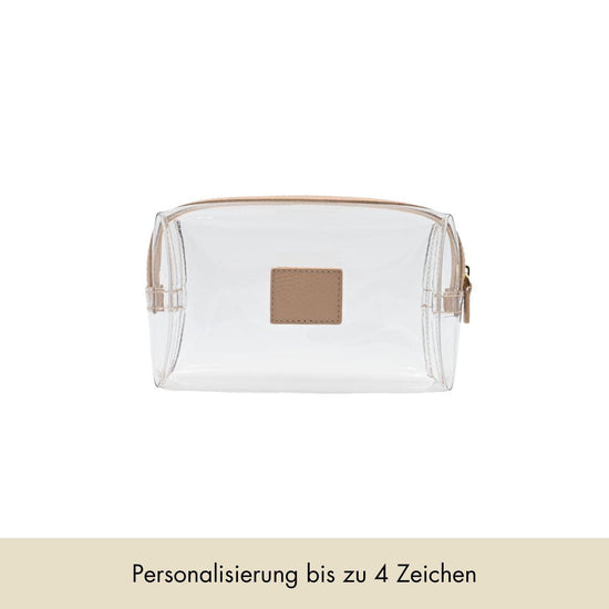 Cosmetic Bag Smooth Leather | Misty Rose & Gold