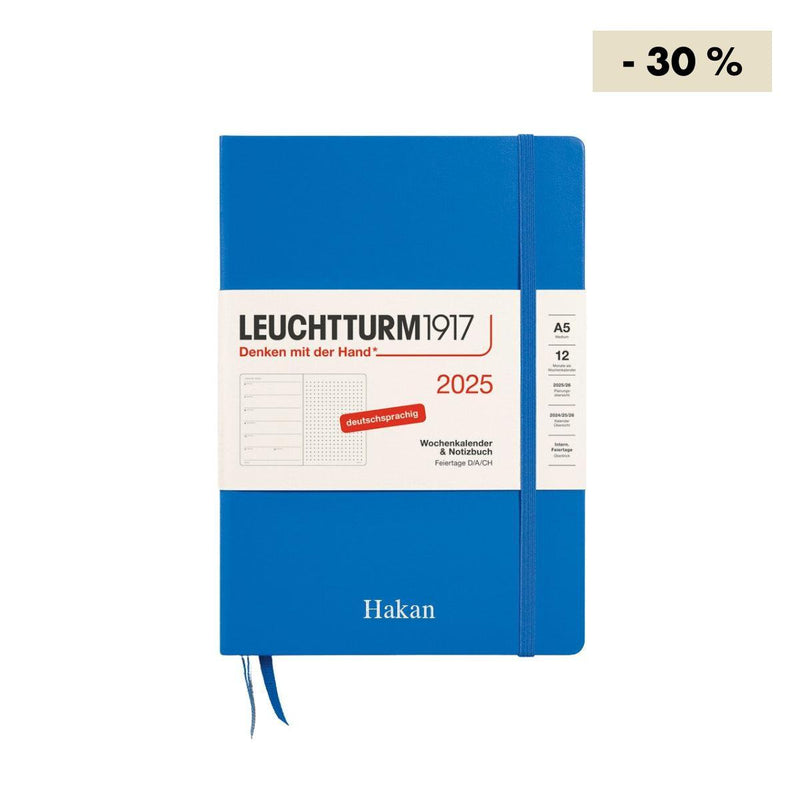 Wochenkalender 2025 & Notizbuch A5 dotted | Sky