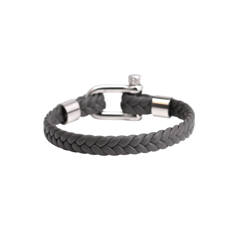 Nautical Men Leather Bracelet | Grey