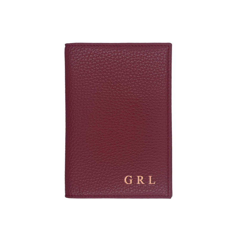 Vaccination Card Cover | Dark red