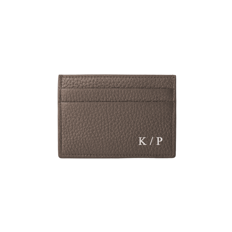 Kartenhalter genarbtes Leder Warm Earth von MERSOR Studio 
