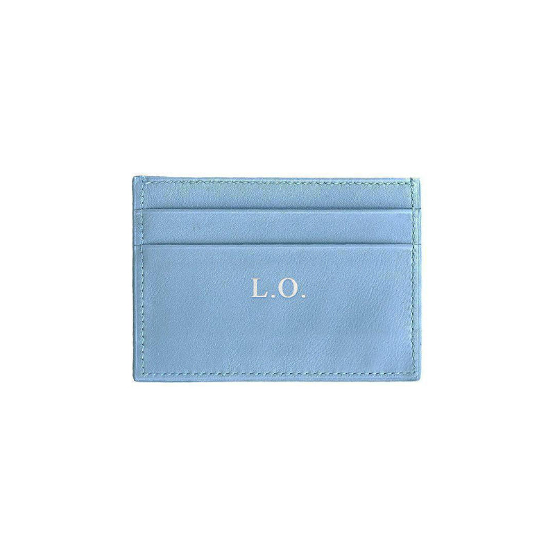 Hellblauer, personalisierter Kartenhalter | MERSOR